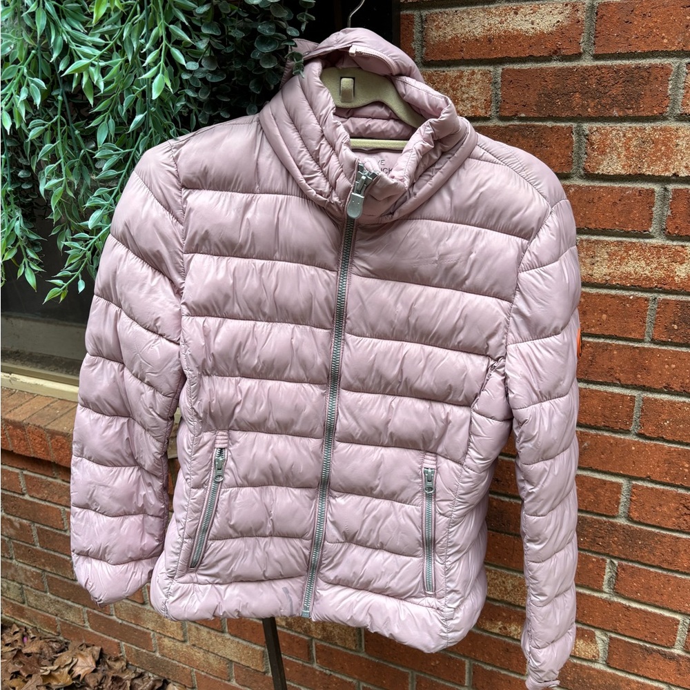 SAVE THE DUCK Blush Pink Puffer Jacket